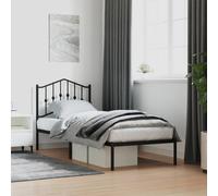 (black, 80 x 200 cm/with headboard) vidaXL Metal Bed Frame Home Bedroom Bed Base Mattress Foundation Bedstead