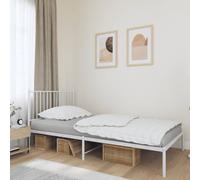 (107 x 203 cm, with headboard) vidaXL Metal Bed Frame with Headboard Bedroom Metal Platform Bed Base Bedstead