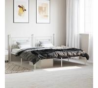 Metal Bed Frame Home Bedroom Bed Base Mattress Foundation Bedstead vidaXL