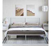 (207 x 198 x 90.5 cm, with headboard) vidaXL Metal Bed Frame with Headboard Bedroom Metal Platform Bed Base Bedstead