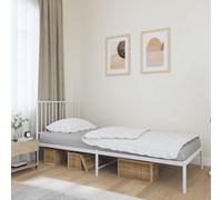 (90 x 200 cm, with headboard) vidaXL Metal Bed Frame with Headboard Bedroom Metal Platform Bed Base Bedstead