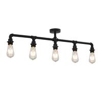 vidaXL Ceiling Lamp Black 5 x E27 Bulbs UK GF0