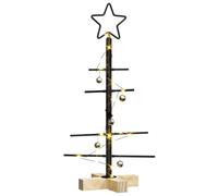 vidaXL Metal Christmas Tree with Stand 60 cm – Minimalist Black Powder-coated Steel