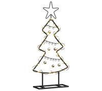 vidaXL Metal Christmas Tree with Stand Black 60 cm Steel, Living Room, Minimalist Metal Christmas Tree, Contemporary Decor for Holiday Display, Indoor Festive Accent