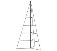 vidaXL Metal Christmas Tree - Black Artificial Xmas Tree for DIY Decoration/Sturdy Powder-Coated Steel Frame - 56x41x100 cm - 5 Layers - Ideal for Home, Office, Patio, and Sheltered Spaces