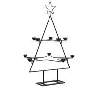 (75 cm) vidaXL Metal Christmas Tree for Decoration Outdoor Artificial Xmas Tree Black