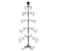 vidaXL Metal Christmas Tree - Black, Powder-Coated Steel, 75x75x150cm - Outdoor Artificial Xmas Decoration - Modern DIY Design