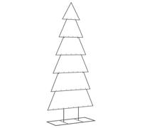 vidaXL Metal Christmas Tree for Decoration, Artificial Xmas Tree for Indoor Outdoor Party Holiday, Christmas Ornament, Xmas Decoration, Black