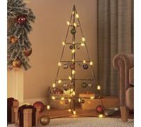 vidaXL Metal Christmas Tree for Decoration Black 100 cm