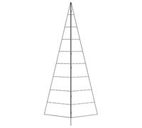 vidaXL Metal Christmas Tree for Decoration Outdoor Artificial Xmas Tree Black