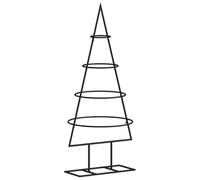 vidaXL Metal Christmas Tree for Decoration Black 60 cm | Easily collapses for storage, Smart black finish complements modern decor, Great for indoor and outdoor decoration