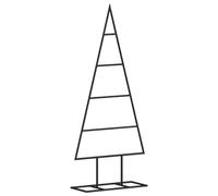 vidaXL Metal Christmas Tree for Decoration Black 60 cm | Sl nd modern vibe, Folds up for easy stashing, Tough powder-coated steel