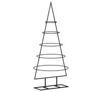vidaXL Metal Christmas Tree for Decoration Black 90 cm | Folds down for easy storage, Looks modern and stylish, Made from powder-coated steel so it lasts