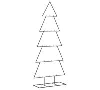 vidaXL Metal Christmas Tree for Decoration Outdoor Artificial Xmas Tree Black