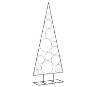 vidaXL Metal Christmas Tree for Decoration Outdoor/Indoor Artificial Xmas Black - Powder-Coated Steel Frame, 150 cm Height, DIY Decoration, Space-Saving Design, Modern Look