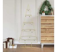 Vidaxl Metal Christmas Tree Gold 124.5 Cm Powder-Coated Steel