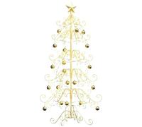 vidaXL Metal Christmas Tree Gold 150 cm Powder-coated Steel