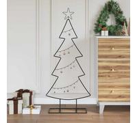 Vidaxl Metal Christmas Tree With Stand Black 125 Cm Steel