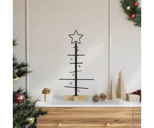 Vidaxl Metal Christmas Tree With Stand Black 60 Cm Powder-Coated Steel