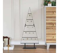vidaXL Metal Christmas Tree with Stand Black 90 cm Steel, Living Room, Metal Tree, Minimalist Decor, Modern Christmas, Decorative Holiday, Contemporary Steel Display