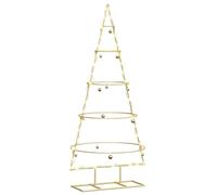 Vidaxl Metal Christmas Tree Gold 124.5 Cm Powder-Coated Steel