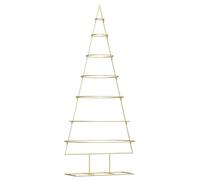 vidaXL Metal Christmas Tree with Stand Gold 180 cm Powder-coated steel, Living Room, Contemporary Metal Christmas Tree Design, Seasonal Decoration, Holiday Ornament, Chic Indoor Decor, Unique Stand