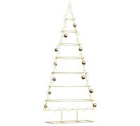 vidaXL Metal Christmas Tree with Stand Gold 210 x 94.5 cm Powder-coated steel, Gold