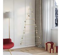 vidaXL Metal Christmas Tree with Stand Gold 210 x 94.5 cm Powder-coated steel, Gold