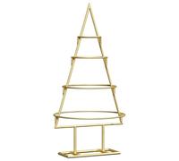 vidaXL Metal Christmas Tree with Stand Gold 60 cm Powder-coated steel, Living Room, Contemporary Metal Christmas Tree Design, Seasonal Decoration, Holiday Ornament, Chic Indoor Decor, Unique Stand