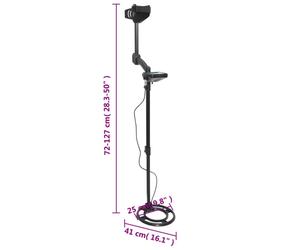 vidaXL Metal Detector 24 cm Search Depth LCD Display Treasure Gold Detector