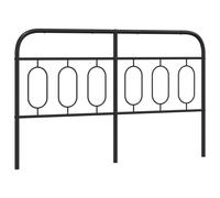 vidaXL Metal Headboard 137 cm Black (377149)
