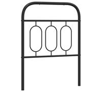 vidaXL Metal Headboard Bedroom Home Decor Bed Header Bed Headboard Black 75 cm