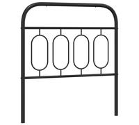 vidaXL Metal Headboard Bedroom Home Decor Bed Header Bed Headboard Black 90 cm