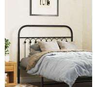 vidaXL Metal Headboard Black 100 cm