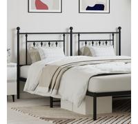 vidaXL Metal Headboard Black 160 cm