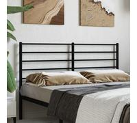 vidaXL Metal Headboard Black 160 cm