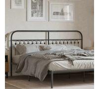 vidaXL Metal Headboard Black 180 cm
