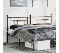 Metal Headboard Black 180 cm