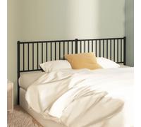 vidaXL Metal Headboard Black 193 cm