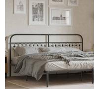 vidaXL Metal Headboard Black 193 cm