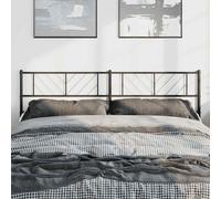 vidaXL Metal Headboard Black 193 cm