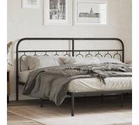 vidaXL Metal Headboard Black 200 cm