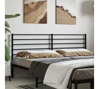 vidaXL Metal Headboard Black 200 cm