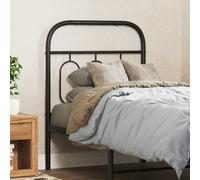 vidaXL Metal Headboard Black 75 cm