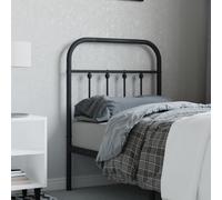 vidaXL Metal Headboard Black 75 cm