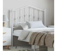 vidaXL Metal Headboard White 100 cm