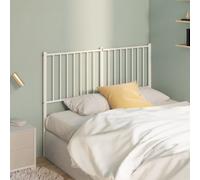 (white, 125 x 3 x 90 cm) vidaXL Metal Headboard Bed Header Bedroom Furniture Decor Metal Bed Headboard