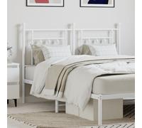 vidaXL Metal Headboard White 140 cm