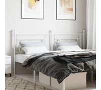 vidaXL Metal Headboard White 180 cm