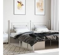 vidaXL Metal Headboard White 193 cm